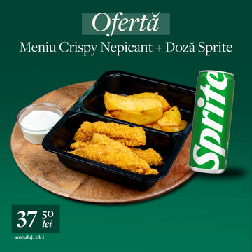 Ofertă Meniu Crispy Nepicant + Doza gama Cola