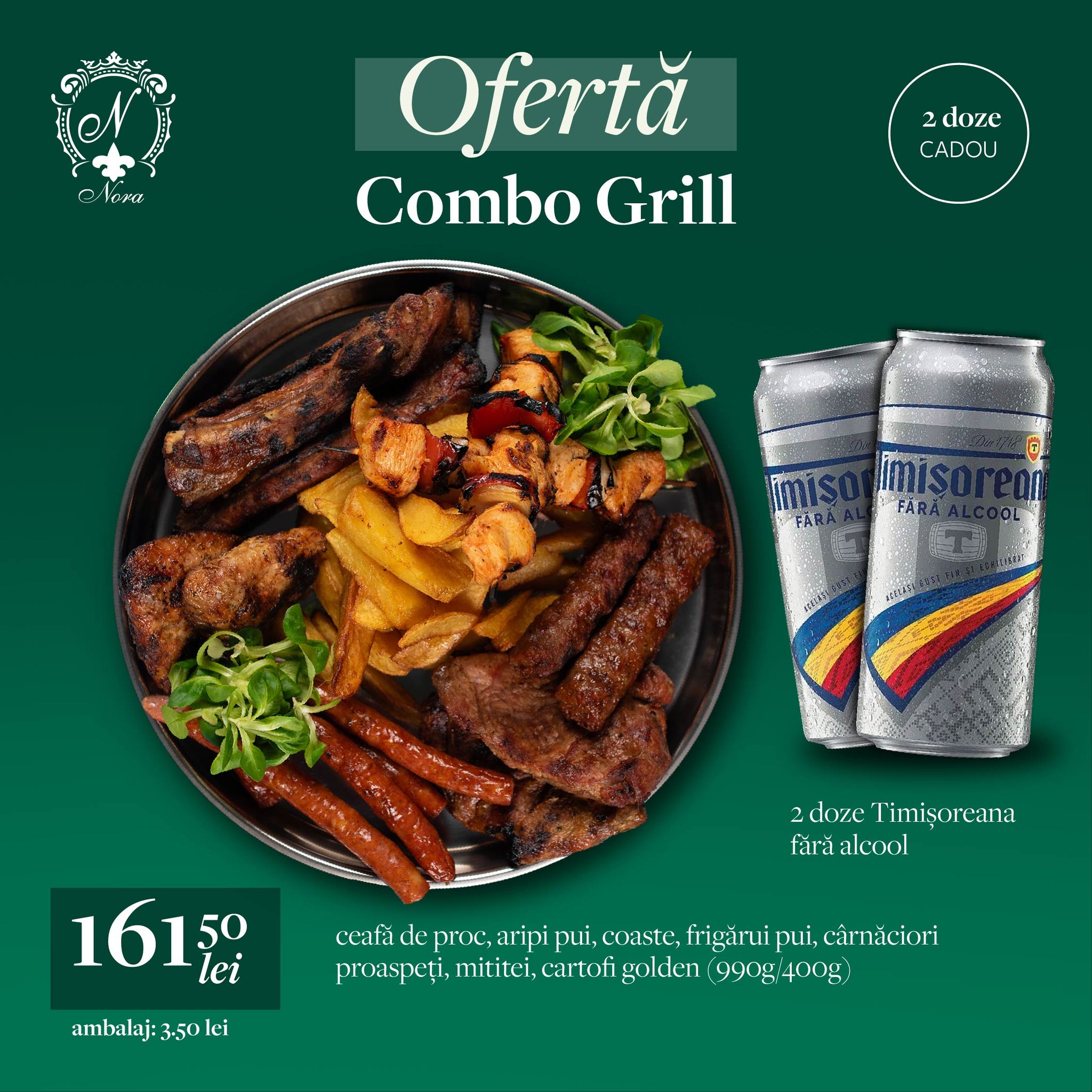 Ofertă Combo Grill 990g/400g