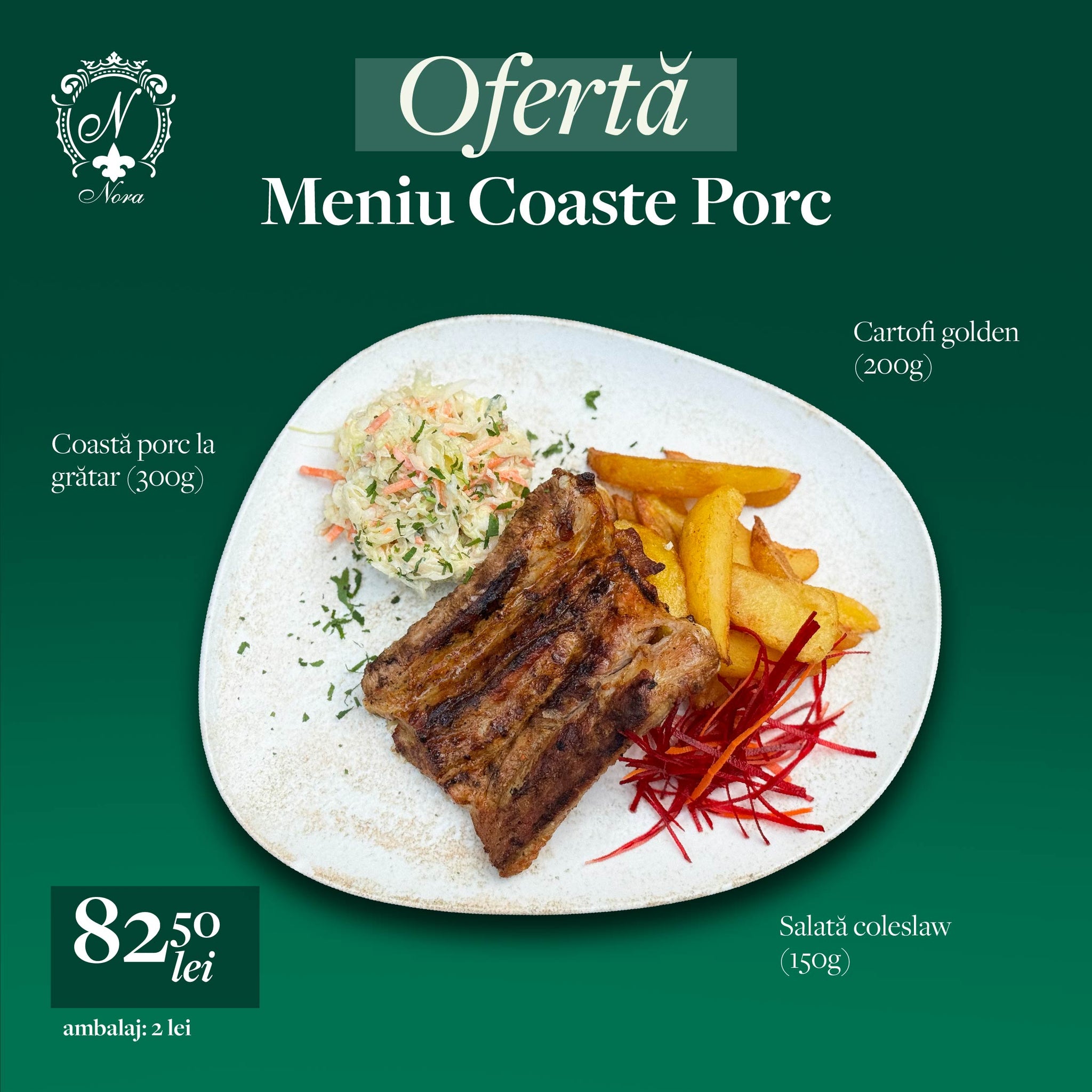 Ofertă Meniu Coaste Porc