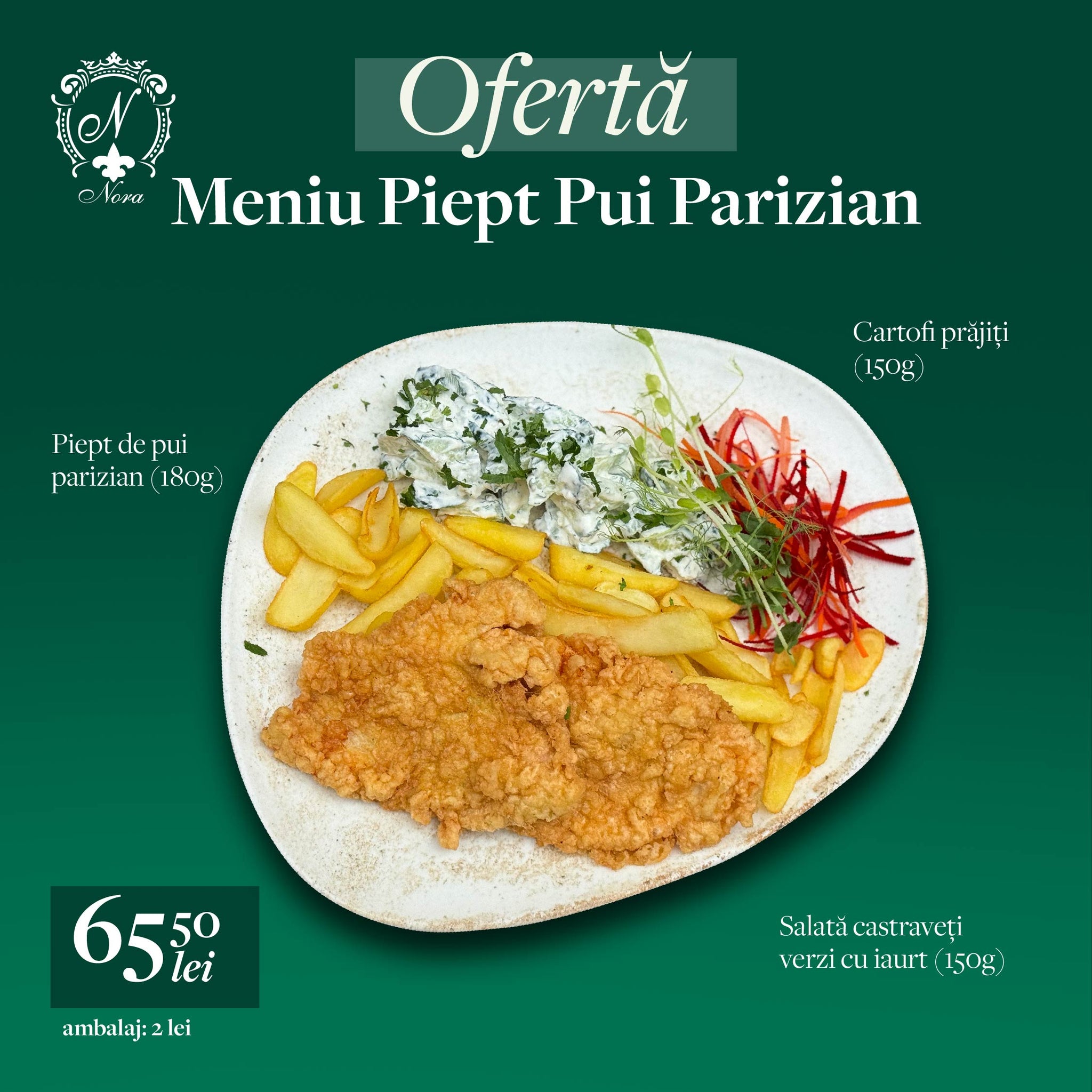 Ofertă Meniu Piept Pui Parizian