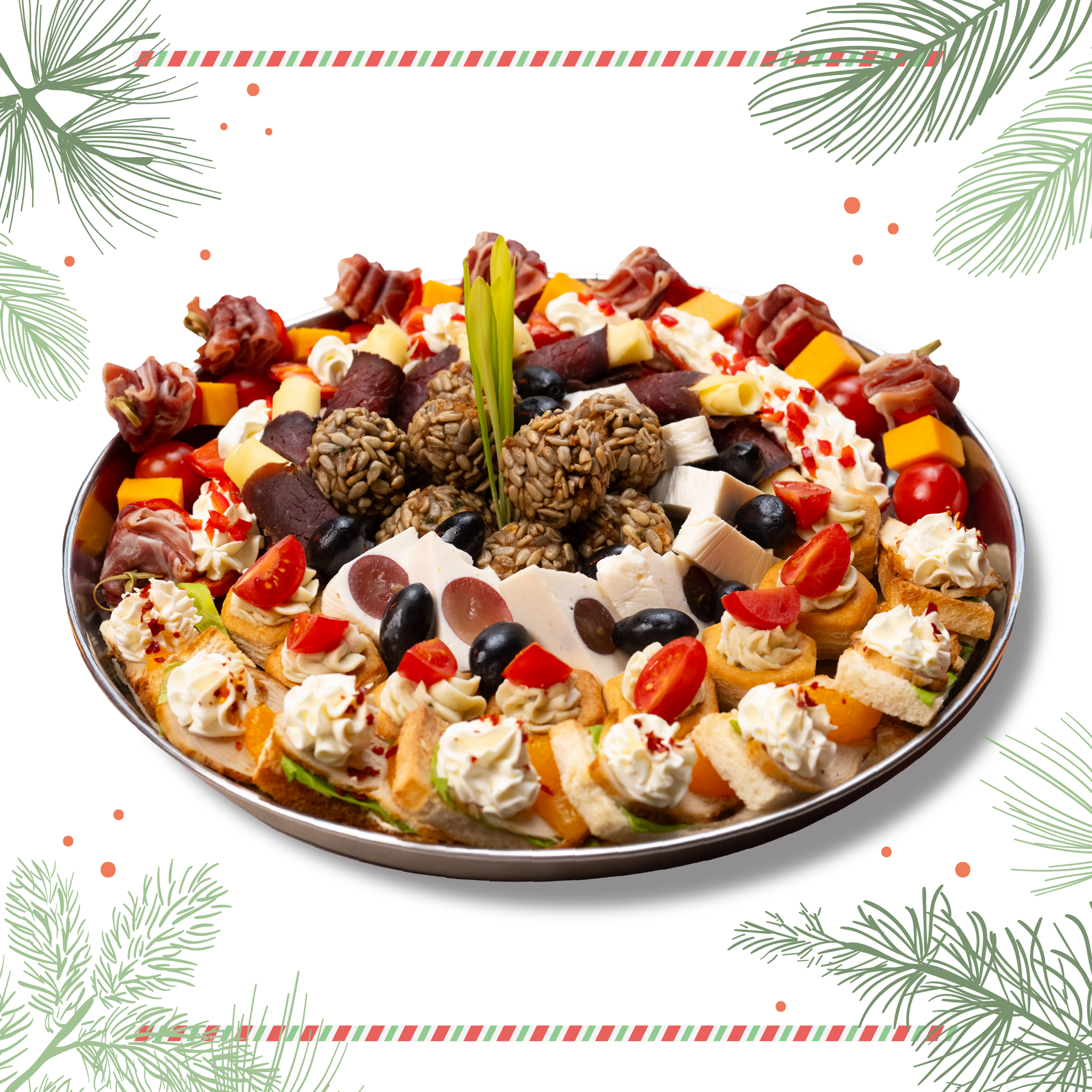 Platou Diverse Party 2kg( 5 persoane)- Doar cu precomanda de 24h