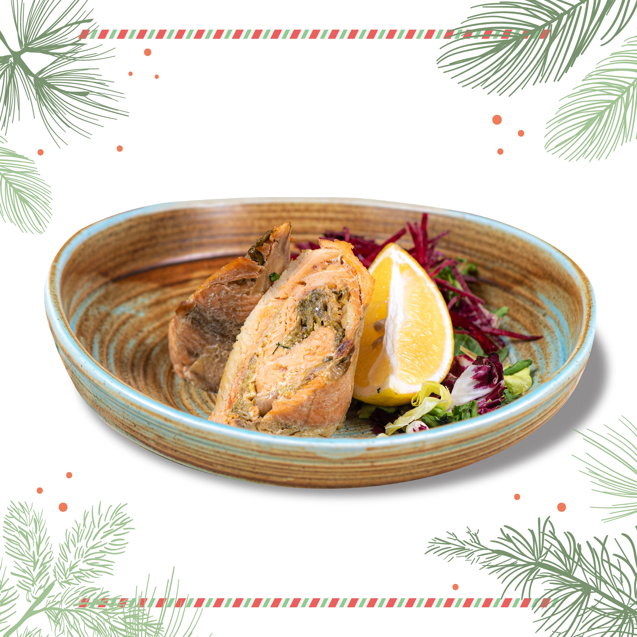 Rulou somon cu salau si praz 200g - Doar cu precomanda de 24h