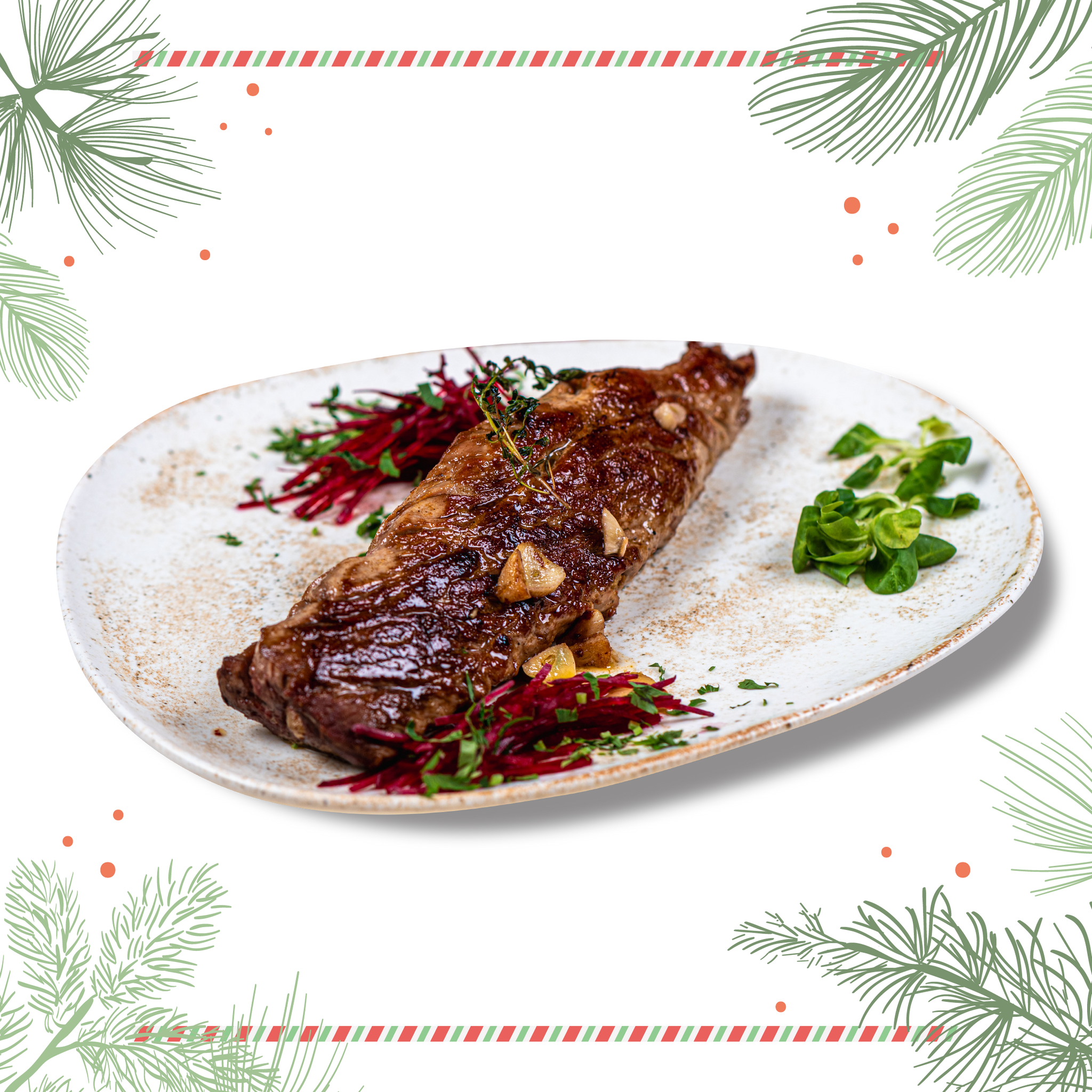 Muschiulet porc impanat cu slanina si usturoi 250g