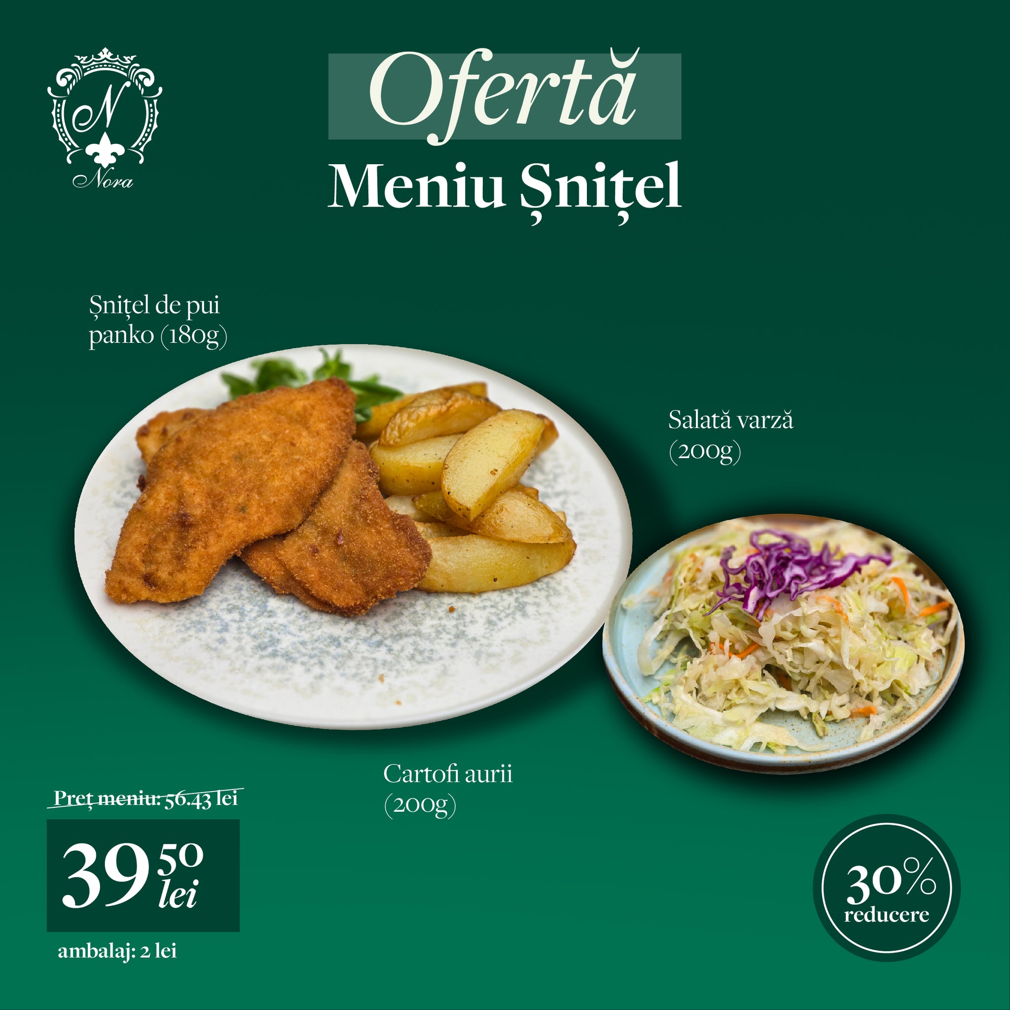 Oferta Meniu Snitel de Pui Panko